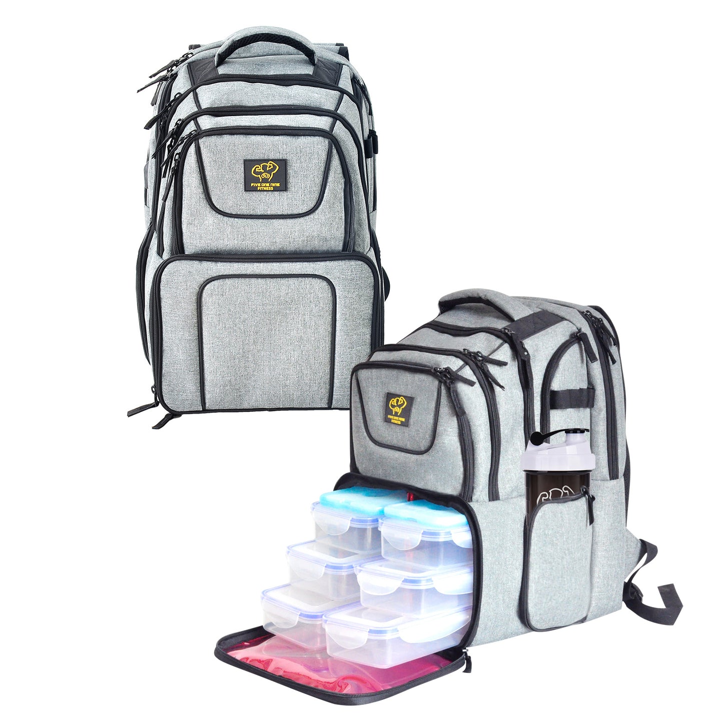 519 FITNESS CLASSIC LARGE BACKPACK MEAL PREP MANAGEMENT SYSTEM – 6 MEALS